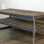 reclaimed wood media console