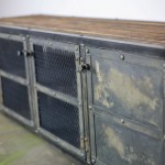 Reclaimed wood media console