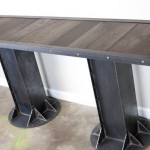 modern industrial console table