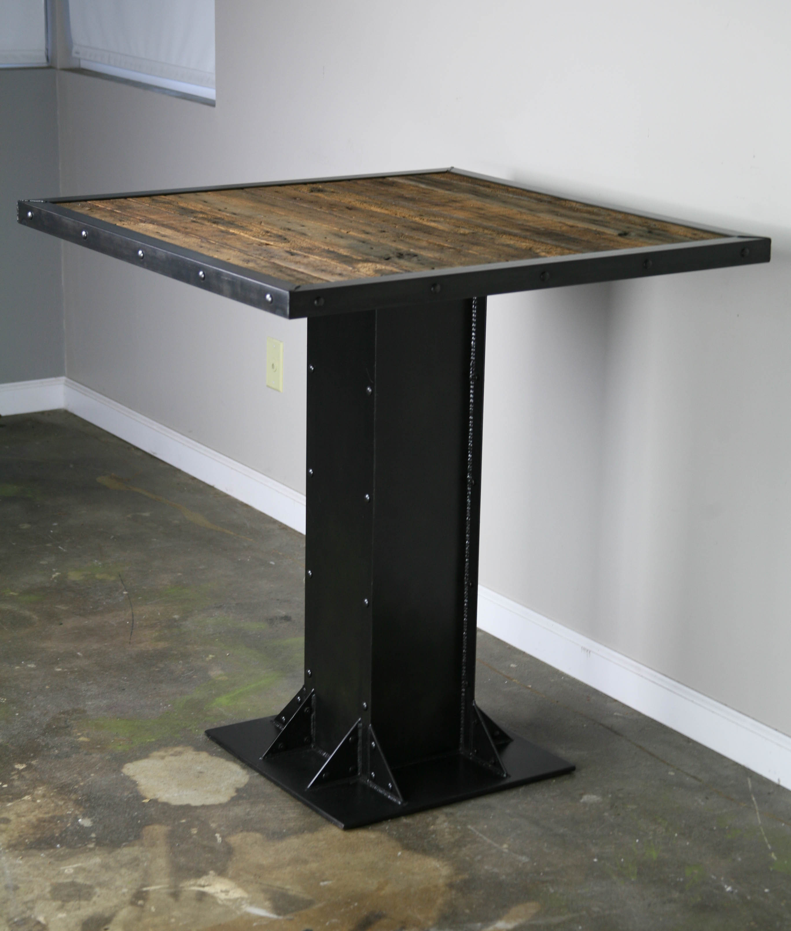 reclaimed wood bistro table