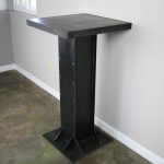 industrial I-beam bistro table