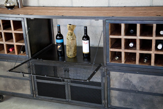 cabinet bar with wine storage
