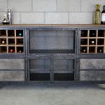 reclaimed wood liquor cabinet