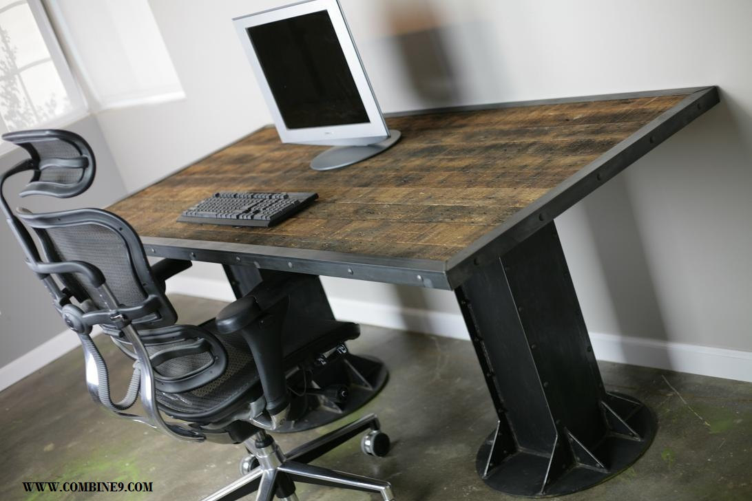 New Sit Stand Desk Modern Industrial Combine 9 Industrial