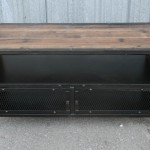 reclaimed wood TV stand with storage