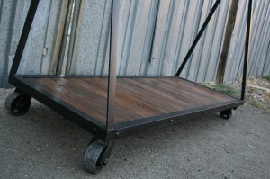 reclaimed wood garment rack
