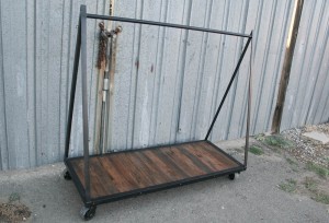 reclaimed wood clothing rack