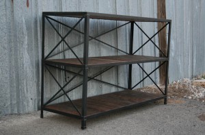 Modern industrial shelving unit