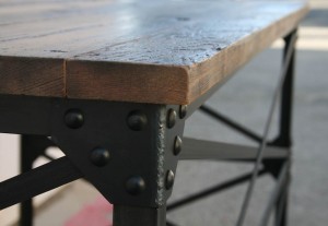reclaimed wood desk
