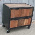reclaimed wood filing cabinet
