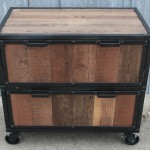 reclaimed wood file cabinet
