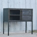 Modern steel console table