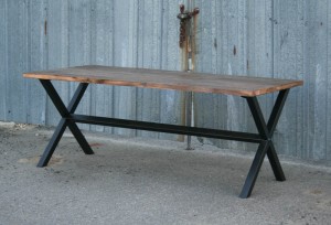 modern industrial dining table