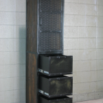 modern pantry with mesh doors