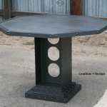 modern steel bistro table