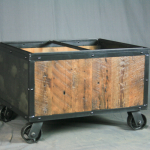 reclaimed wood file cart