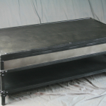 Steel Lift Top industrial Coffee Table with Shelf