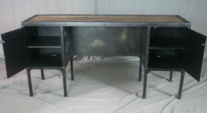 Industrial Desk with Side Cabinet Storage