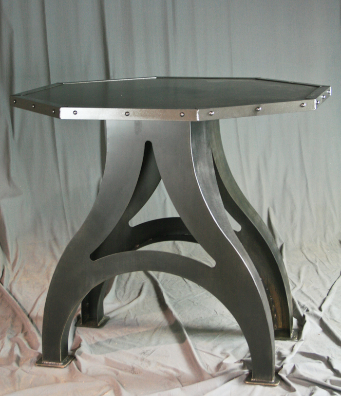 Industrial Base Octagonal Table