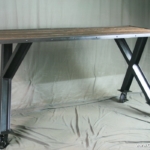 Industrial Table with Casters