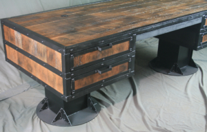 I Beam Desk with Drawers