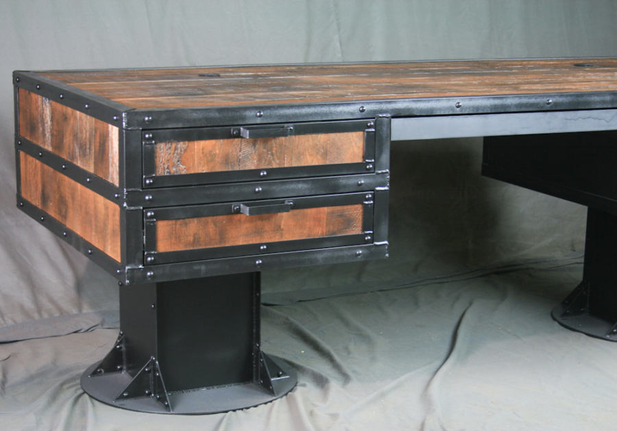 rustic industrial desk with reclaimed wood 5 (1 of 1) Combine 9