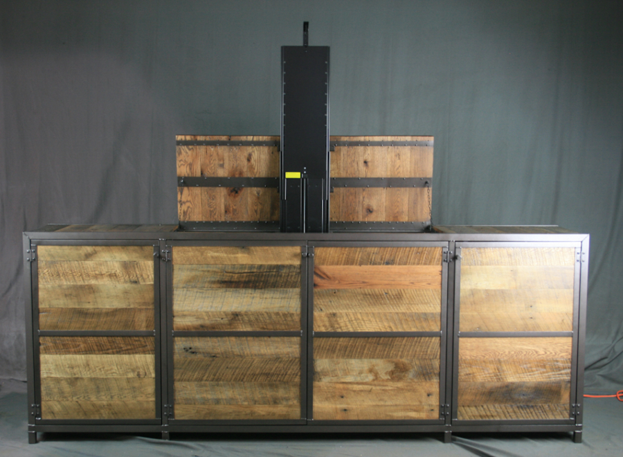 Vintage Industrial TV Lift Cabinet