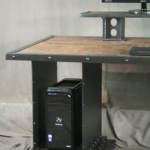 Modern industrial Desk with CPU Storage