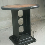 Round Industrial Bistro Table