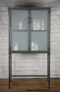 apothecary with frosted glass