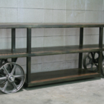 industrial bar cart