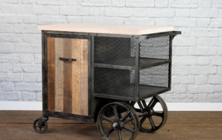 industrial bar cart