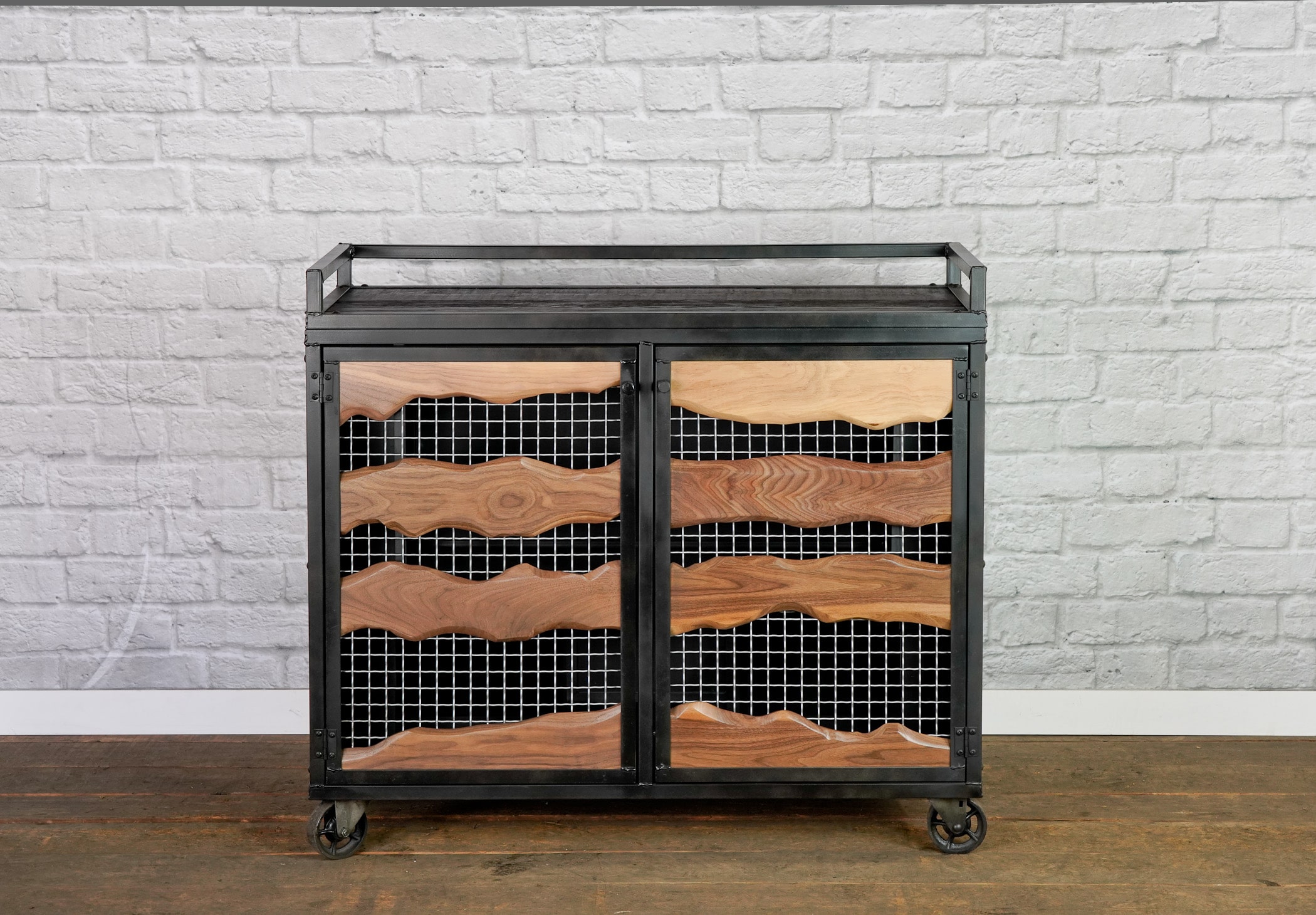 Industrial PopUp Bar Cart, Modern LiftTop Bar Combine 9 Industrial Furniture