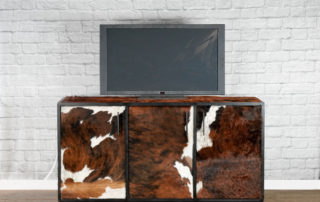 Cowhide media console