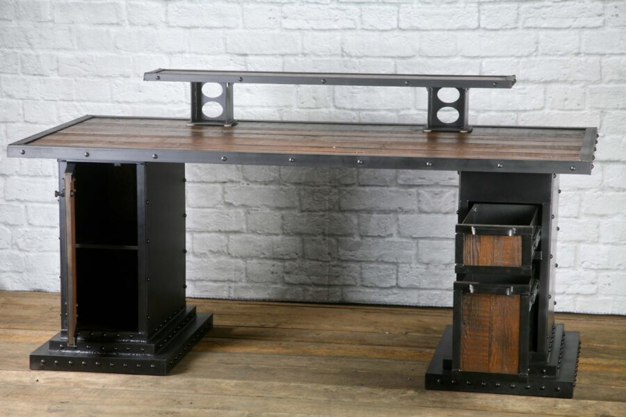 Industrial style Desk Bases, Modern Desk Bases with and Drawers Tiered Steel Table Legs